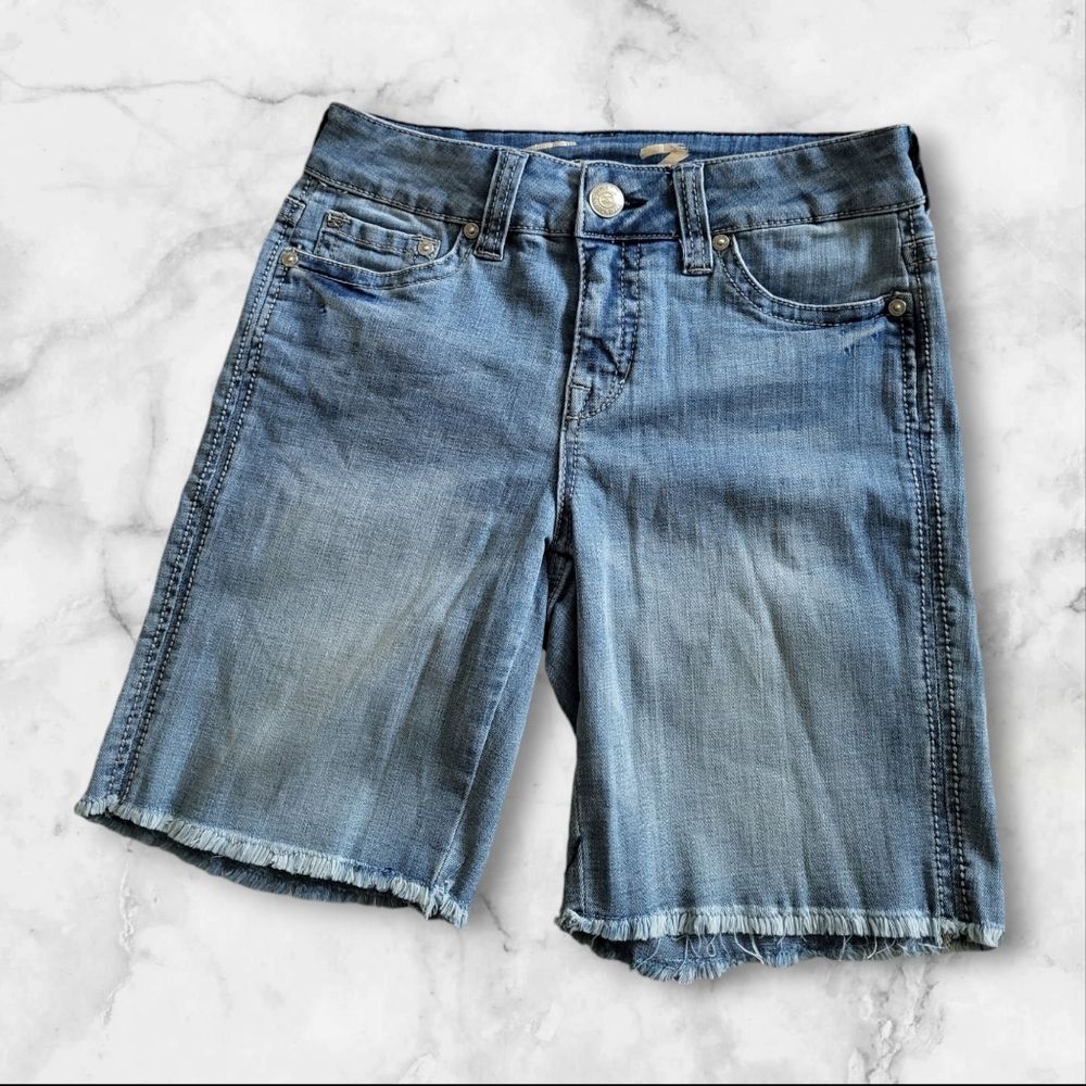 Seven7 women's denim jean shorts #5 GUC